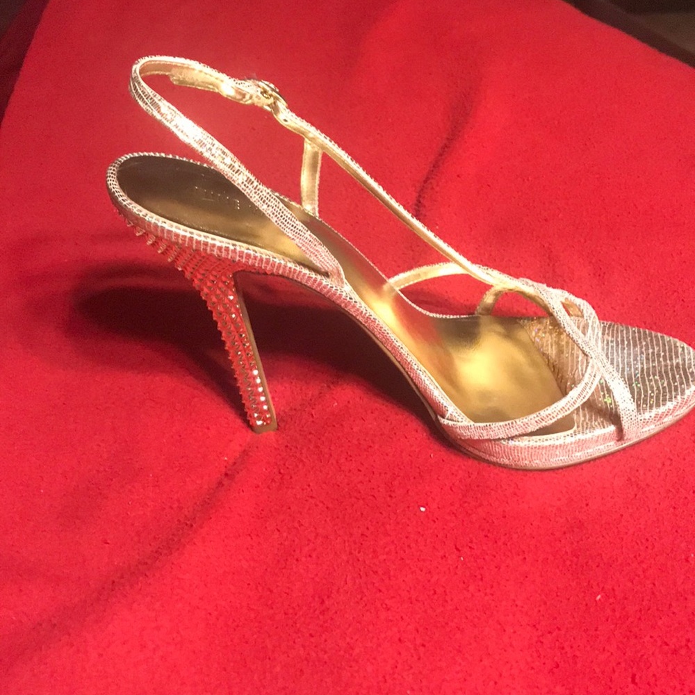 Nine West gold heels